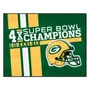 Fan Mats Green Bay Packers All-Star Rug - 34 In. X 42.5 In. Plush Area Rug